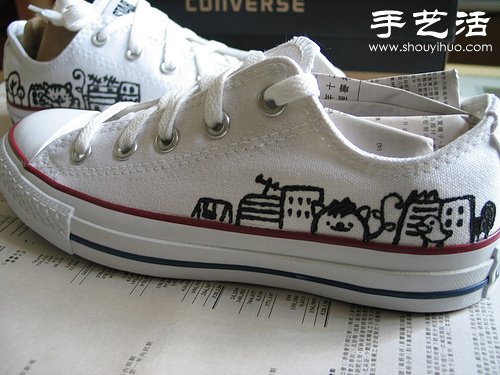 白色帆布鞋手工改造教程(图10)