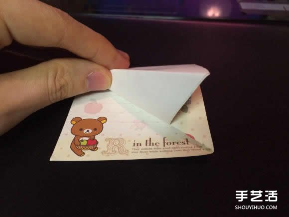 自带夹页功能的个性书签的折法图解教程(图5)