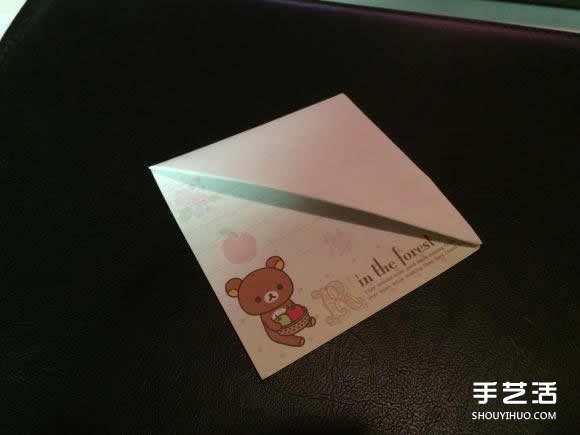 自带夹页功能的个性书签的折法图解教程(图6)