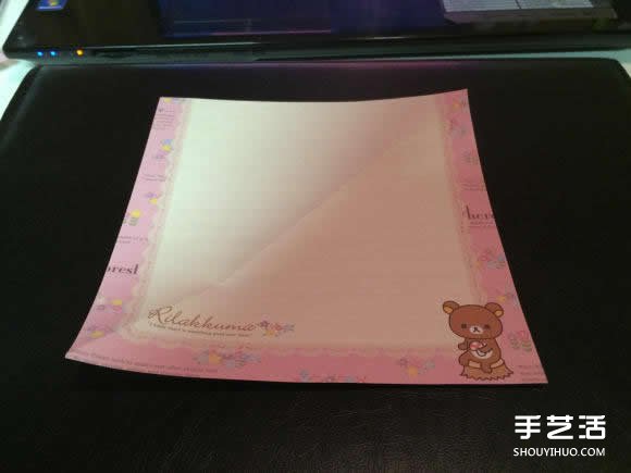 自带夹页功能的个性书签的折法图解教程(图7)