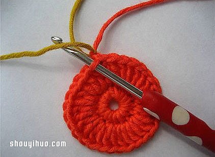 千层花的制作方法步骤 钩针千层花DIY图解教程(图4)