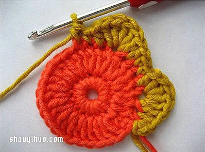 千层花的制作方法步骤 钩针千层花DIY图解教程(图7)