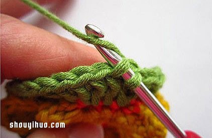 千层花的制作方法步骤 钩针千层花DIY图解教程(图9)