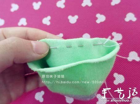 旧棉袜子手工DIY漂亮花朵(图3)