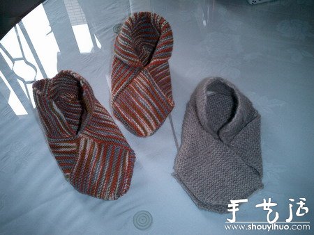 给小宝宝编织保暖袜子的手工教程(图9)