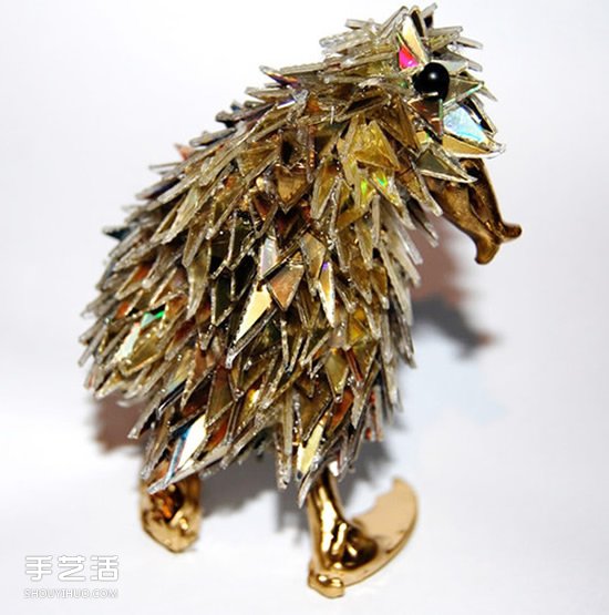 光盘变废为宝制作动物 精美CD光盘动物DIY图片(图6)