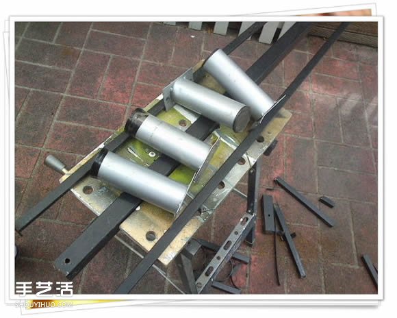 铁架子废物利用 DIY手工制作搁置花盆的架子(图3)