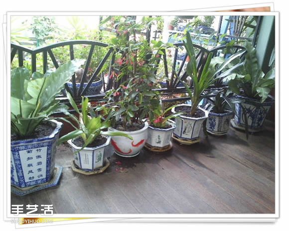 铁架子废物利用 DIY手工制作搁置花盆的架子(图7)