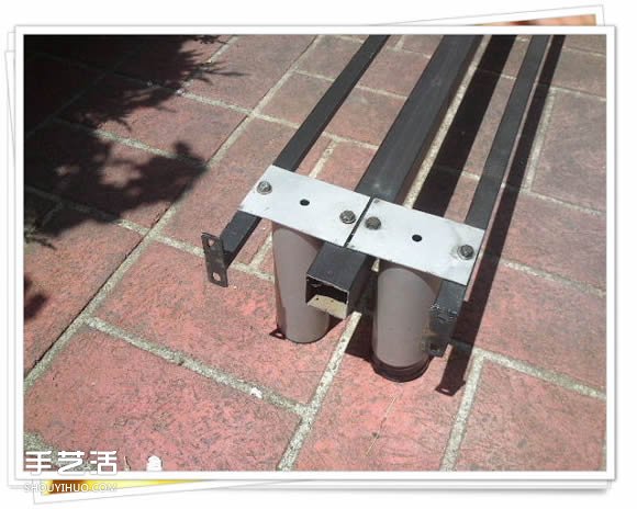 铁架子废物利用 DIY手工制作搁置花盆的架子(图5)