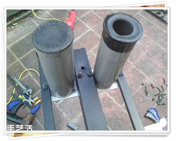 铁架子废物利用 DIY手工制作搁置花盆的架子(图4)