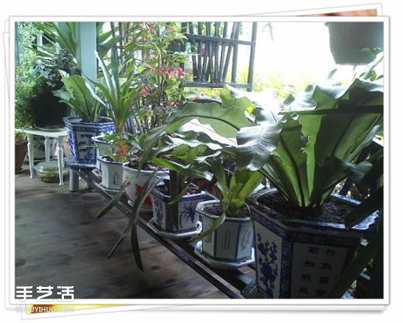 铁架子废物利用 DIY手工制作搁置花盆的架子(图11)