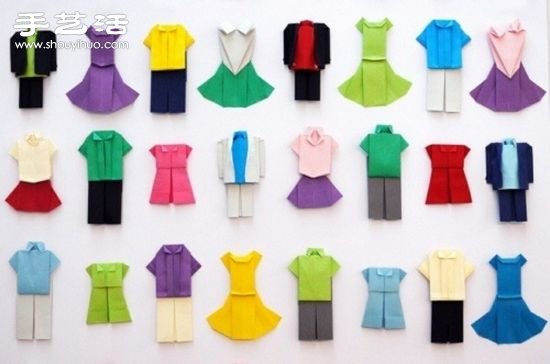漂亮的折纸衣服图解教程大全 - 诺云双维造物网