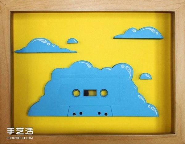 录音磁带废物利用 手工制作呆呆表情卡带公仔(图4)