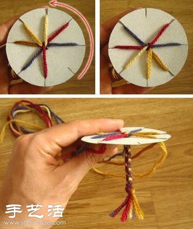 用纸板编织手链的方法(图4) 用纸板编织手链的方法(图4)