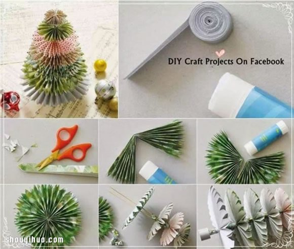造型独特的圣诞树折纸手工制作DIY图解教程(图2)