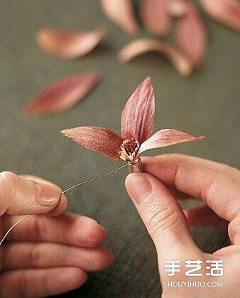 玉米叶制作花朵的方法 玉米叶DIY仿真花教程(图2)