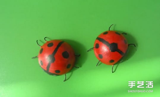 简单幼儿小手工：乒乓球制作七星瓢虫的方法(图1)