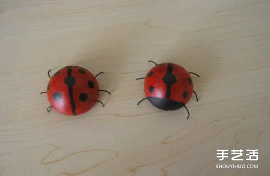 简单幼儿小手工：乒乓球制作七星瓢虫的方法(图9)