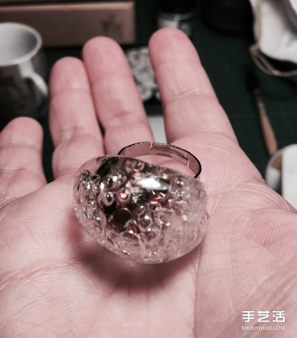 干掉的胶水手工制作戒指 超有创意的变废为宝(图1)