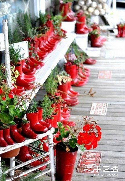 废旧鞋子制作花盆的方法 旧鞋子DIY花盆教程(图6)