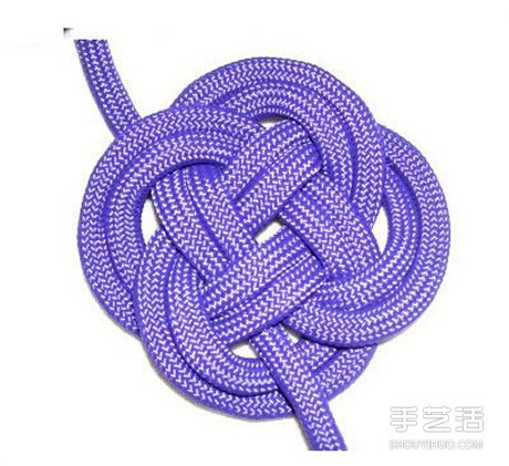 两种圆结的编法图解：云结和所罗门印结(图5)