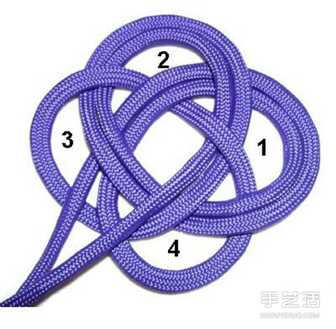 驱魔护身绳结：云结和所罗门印结的编法图解(图6)