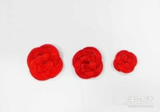 双线结玫瑰花的编法 手工编织双线结玫瑰图解(图6)