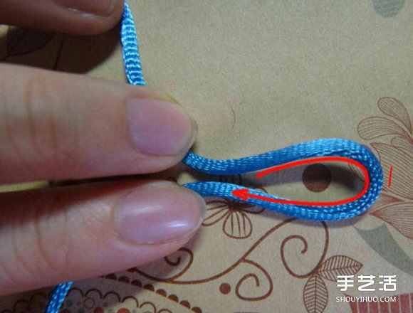 最基本酢浆草结及其组合结如意结的编织图解(图2)