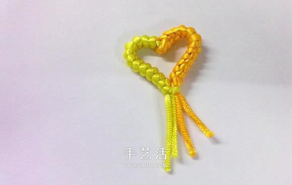 心形同心结怎么编图解 情人节爱心的编织方法(图20)