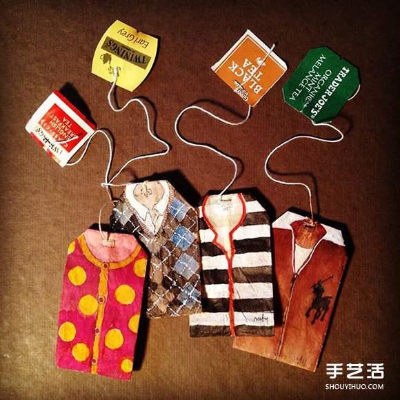 变废为宝：艺术家用喝过的茶包当画布写日记(图9)