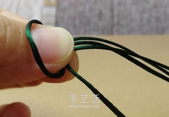 桃花结手链编法图解教程从头到尾(图5)