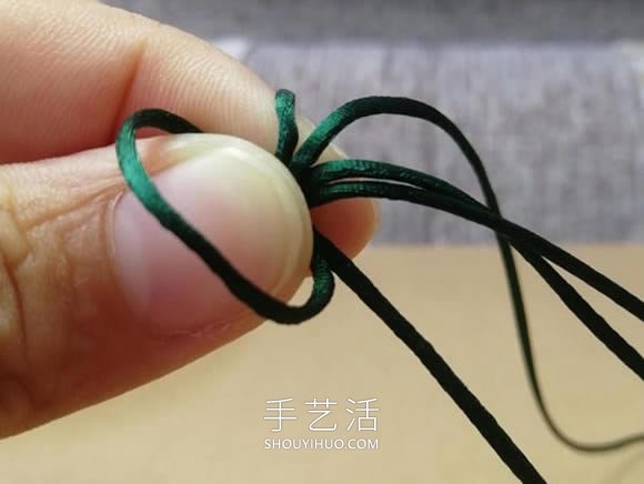 桃花结手链编法图解教程从头到尾(图6)