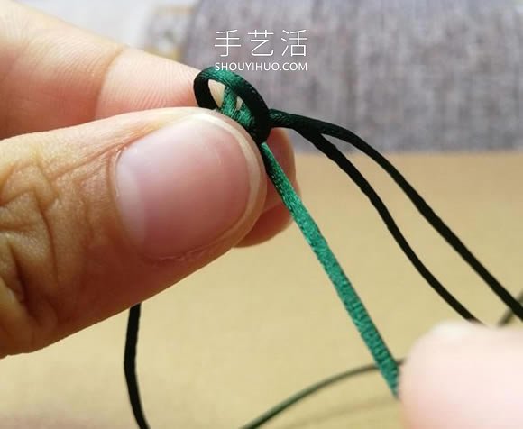 桃花结手链编法图解教程从头到尾(图10)