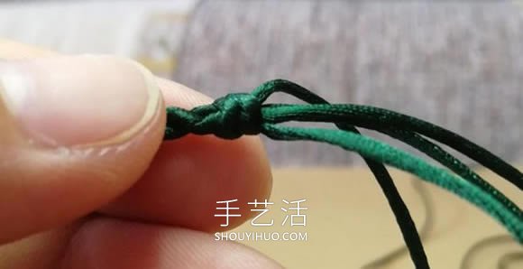 桃花结手链编法图解教程从头到尾(图12)
