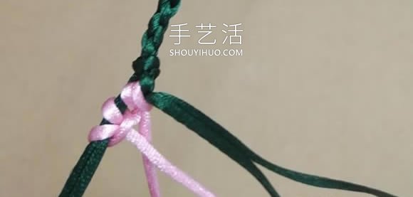 桃花结手链编法图解教程从头到尾(图19)
