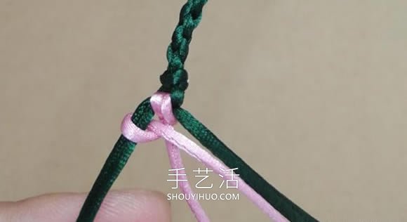 桃花结手链编法图解教程从头到尾(图18)