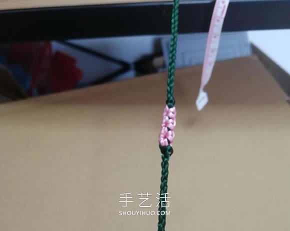 桃花结手链编法图解教程从头到尾(图22)
