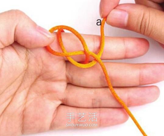 双线纽扣结的编法图解最简单(图5)