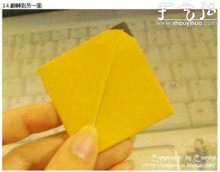 手工折纸可爱皮卡丘的教程(图12)