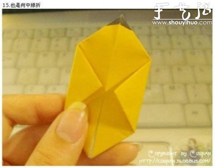 手工折纸可爱皮卡丘的教程(图13)