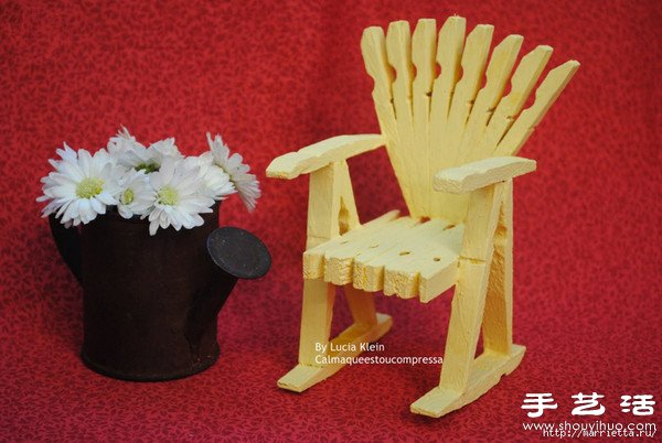 木夹子创意DIY 手工制作靠背椅(图1) 木夹子创意DIY 手工制作靠背椅(图1)