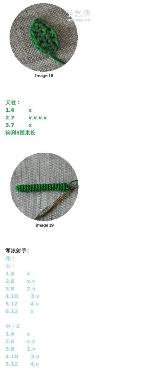 植物大战僵尸豌豆射手的手工钩针编织教程(图5)
