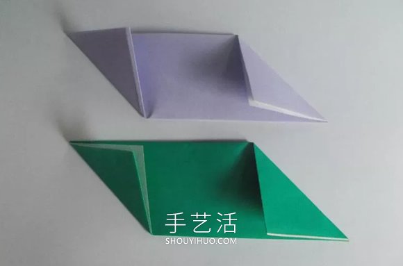 儿童手工折纸手牌玩具的折法图解教程(图3)