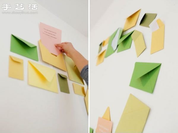 创意DIY小清新信封墙(图1)