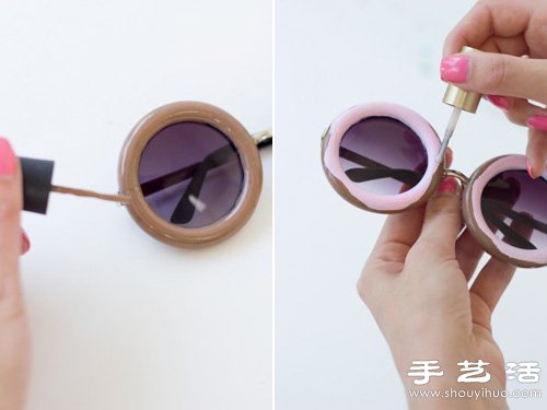 利用指甲油DIY制作甜甜圈太阳镜(图3)