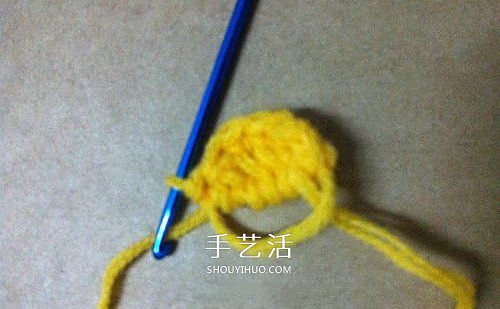 看着像一只奶油桃子！可爱心形的钩针编织图解(图3)