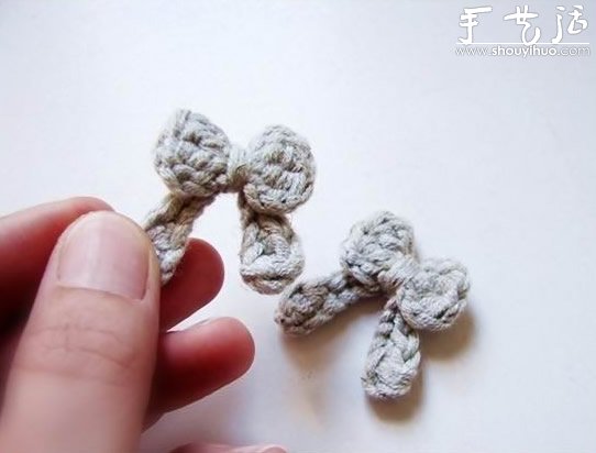 针织DIY迷你蝴蝶结(图5) 针织DIY迷你蝴蝶结(图5)