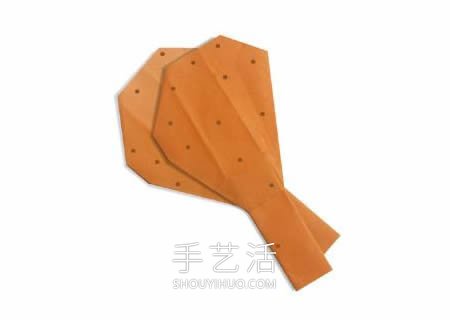 幼儿手工折纸鸡腿的简单折法图解 - 诺云双维造物网