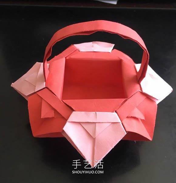小花篮的折纸方法简单教程 - 诺云双维造物网