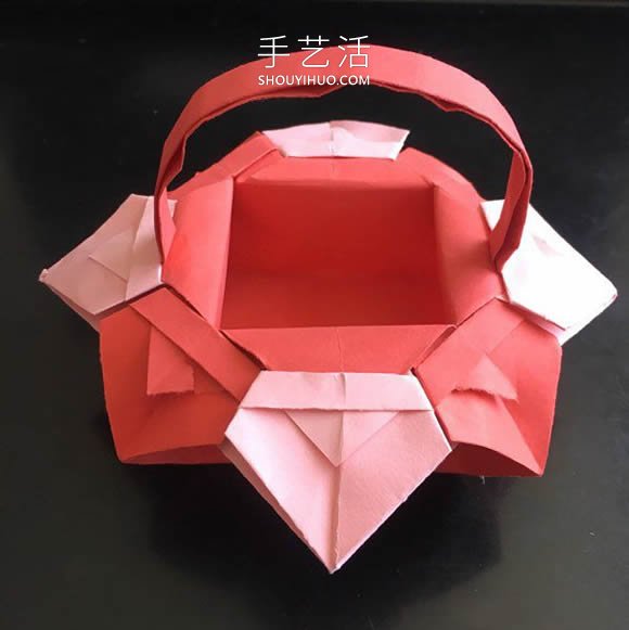 小花篮的折纸方法简单教程(图17) 小花篮的折纸方法简单教程(图17)
